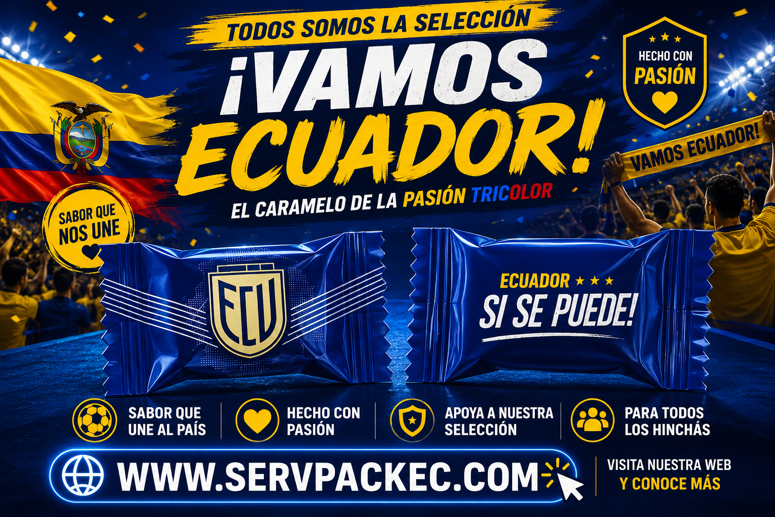 Caramelo Ecuador Azul — ¡Si Se Puede! Edición Mundial 2026