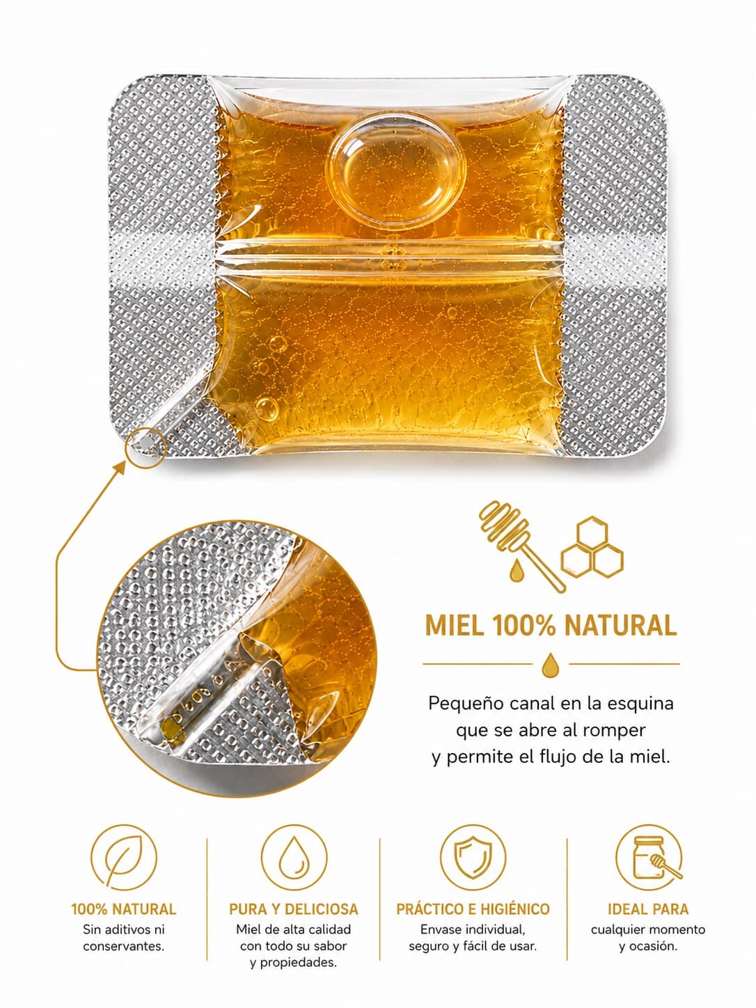 Sachet de miel personalizado Servpack